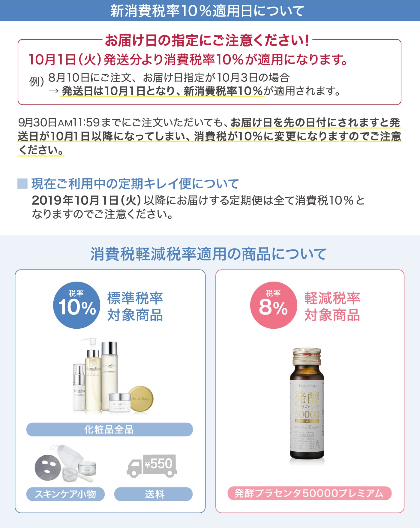 新消費税率10%適用日について